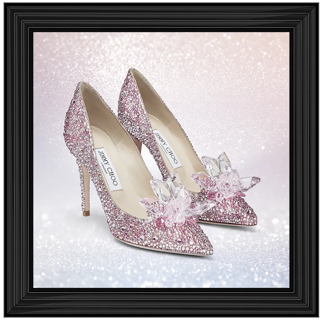 FS271 Pink sparkly high heels