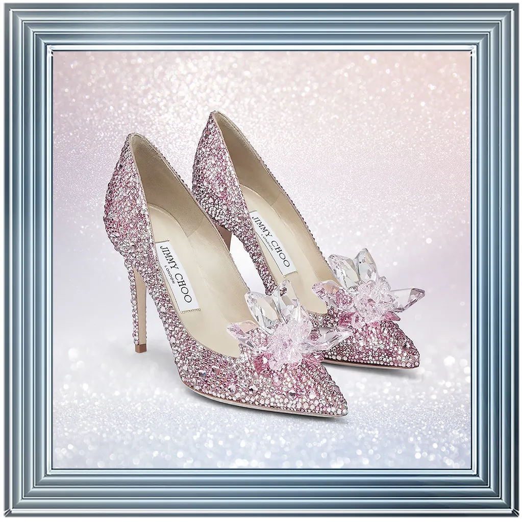 FS271 Pink sparkly high heels