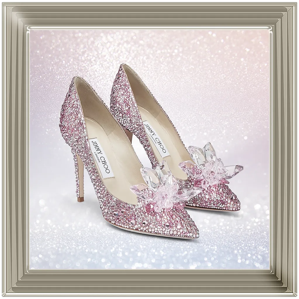 FS271 Pink sparkly high heels