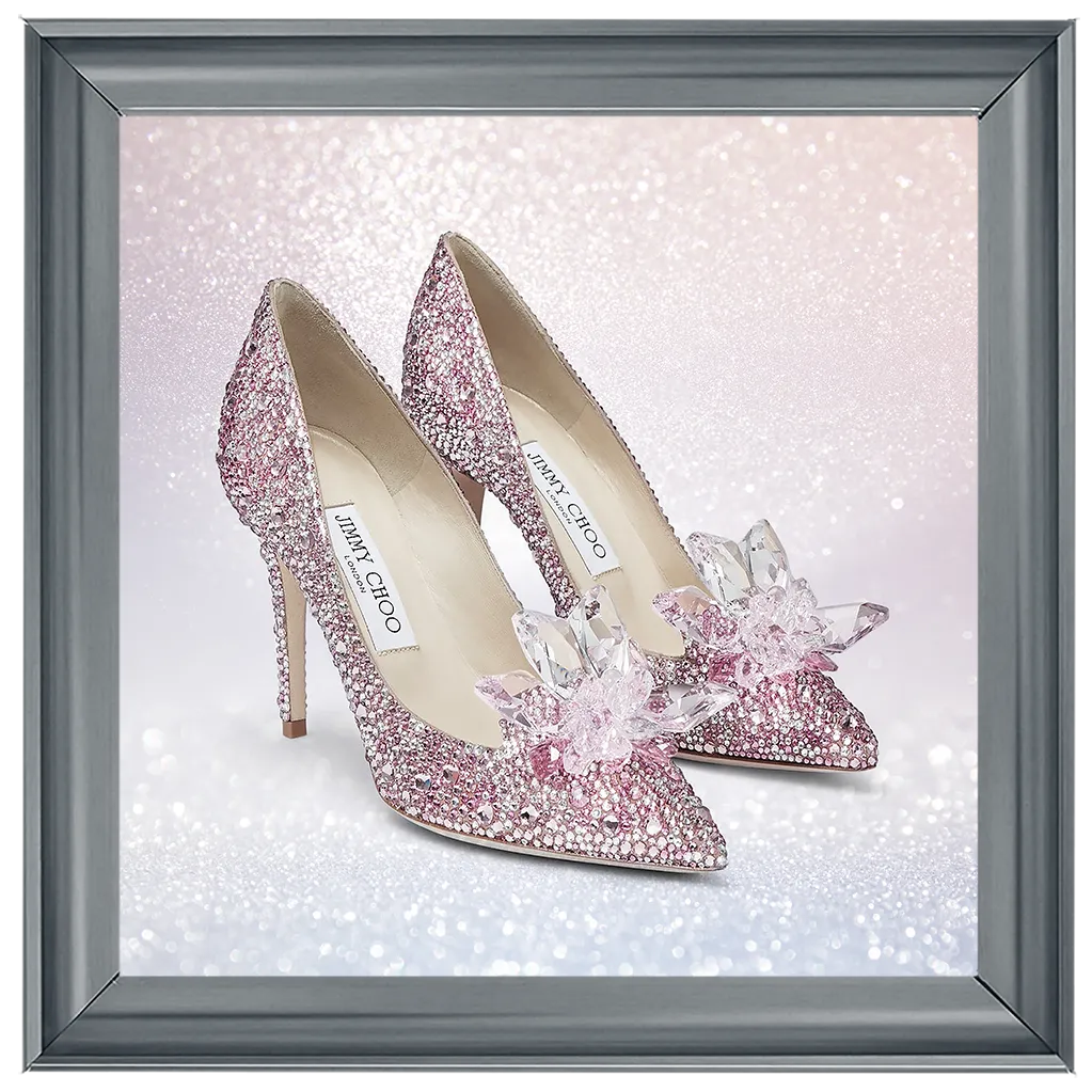 FS271 Pink sparkly high heels