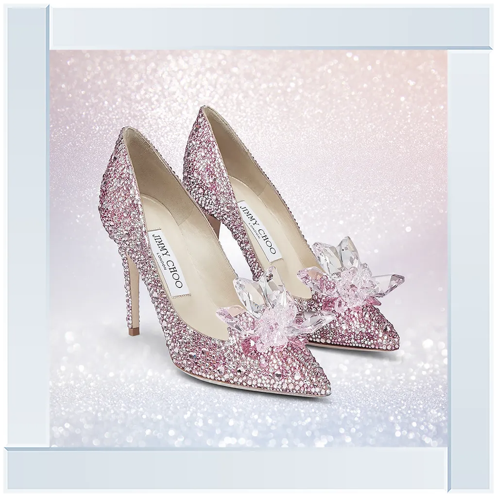 FS271 Pink sparkly high heels
