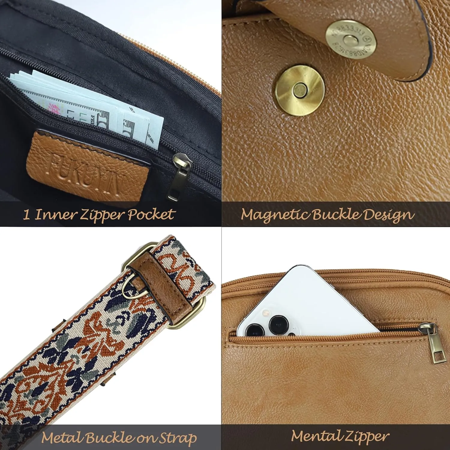 FUKUYIN Small Crossbody Bags for Women Vegan Leather Shoulder Purses Women's Crossbody Handbags