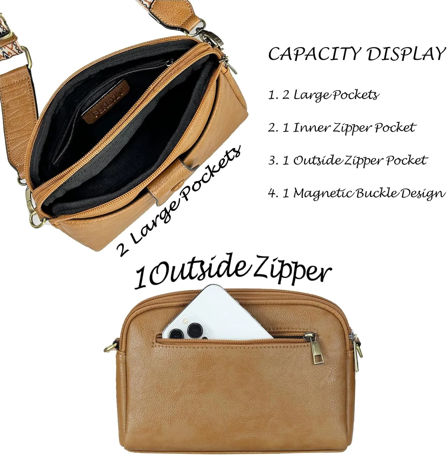 FUKUYIN Small Crossbody Bags for Women Vegan Leather Shoulder Purses Women's Crossbody Handbags