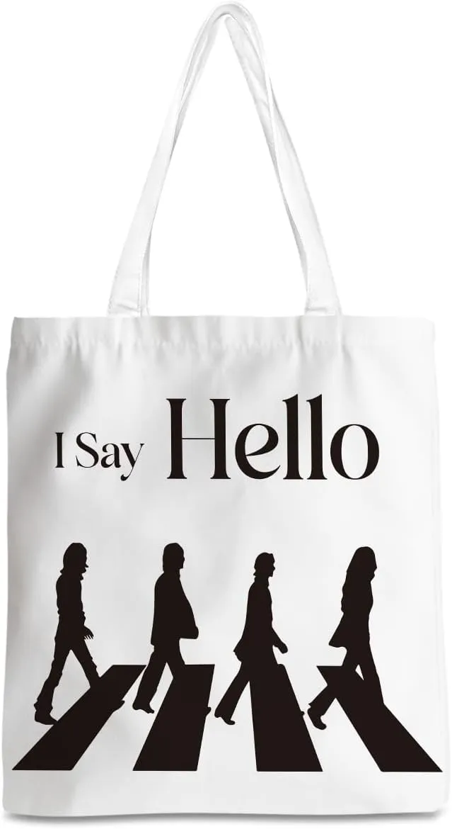 Funny Canvas Tote Bag for Women Music Gifts for Music Lover Travel Work Bag for Shopping Beach Picnic Party Gym Library Trade Shows Conference Birthday Gifts for Coworkers Friends Young