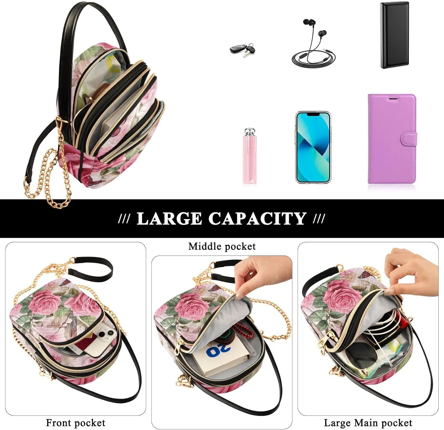GAIGEO Colorful Abstract Style Mosaic Shoulder Purse Crossbody, Womens Crossbody Bag, Lightweight Bag for Women