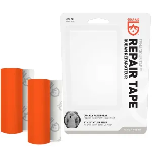 GEAR AID Tenacious Tape 3”x20” Micro-Ripstop Outdoor Fabric and Vinyl Gear Repair Tape, Quickly Fix Holes and Rips in Puffy Jackets, Rain and Snow Gear, Tents, Sleeping Bag and More, Orange, 2 Pack