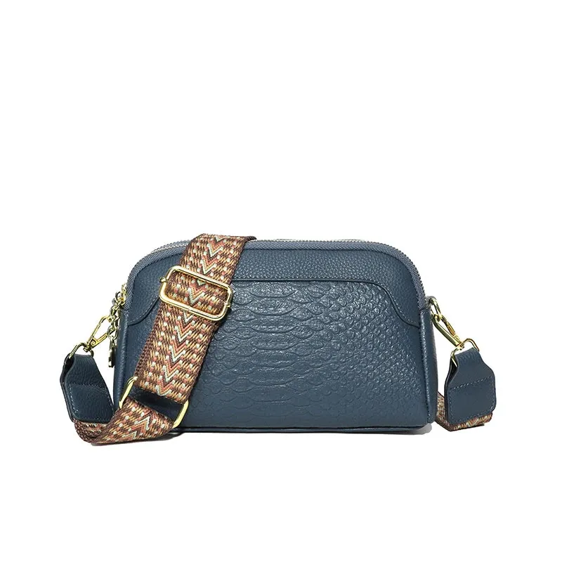 Genuine Leather High Quality Solid Color Shoulder Bag