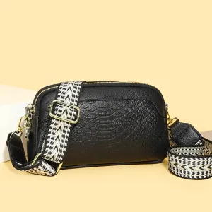 Genuine Leather High Quality Solid Color Shoulder Bag