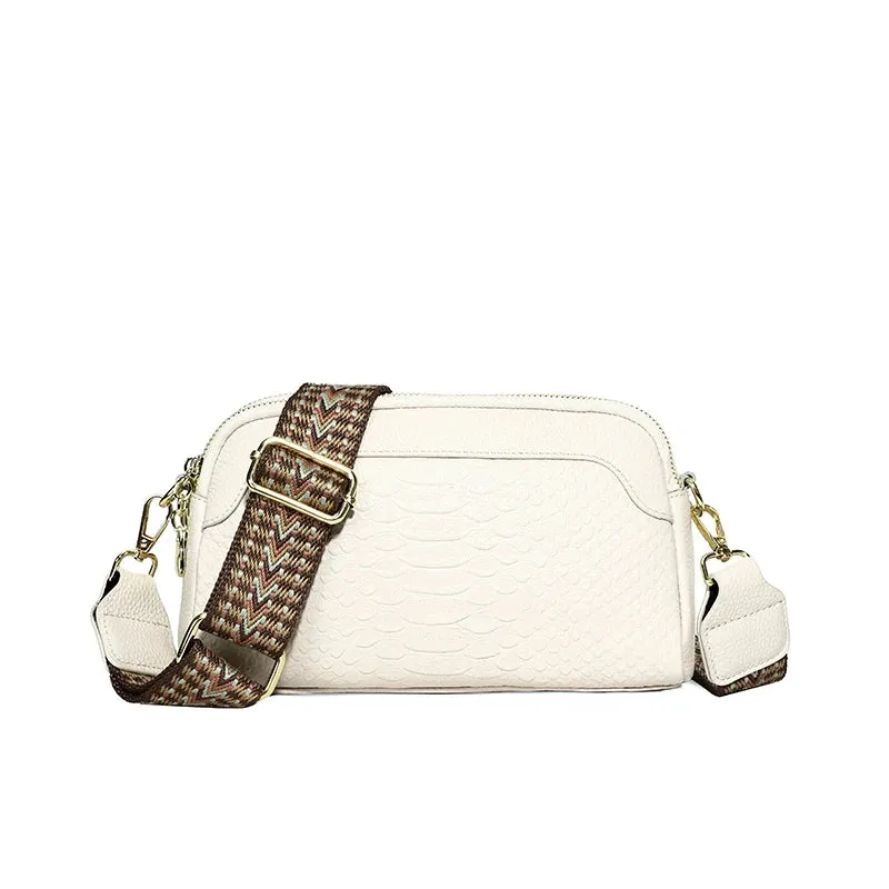 Genuine Leather High Quality Solid Color Shoulder Bag
