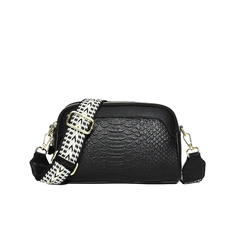 Genuine Leather High Quality Solid Color Shoulder Bag