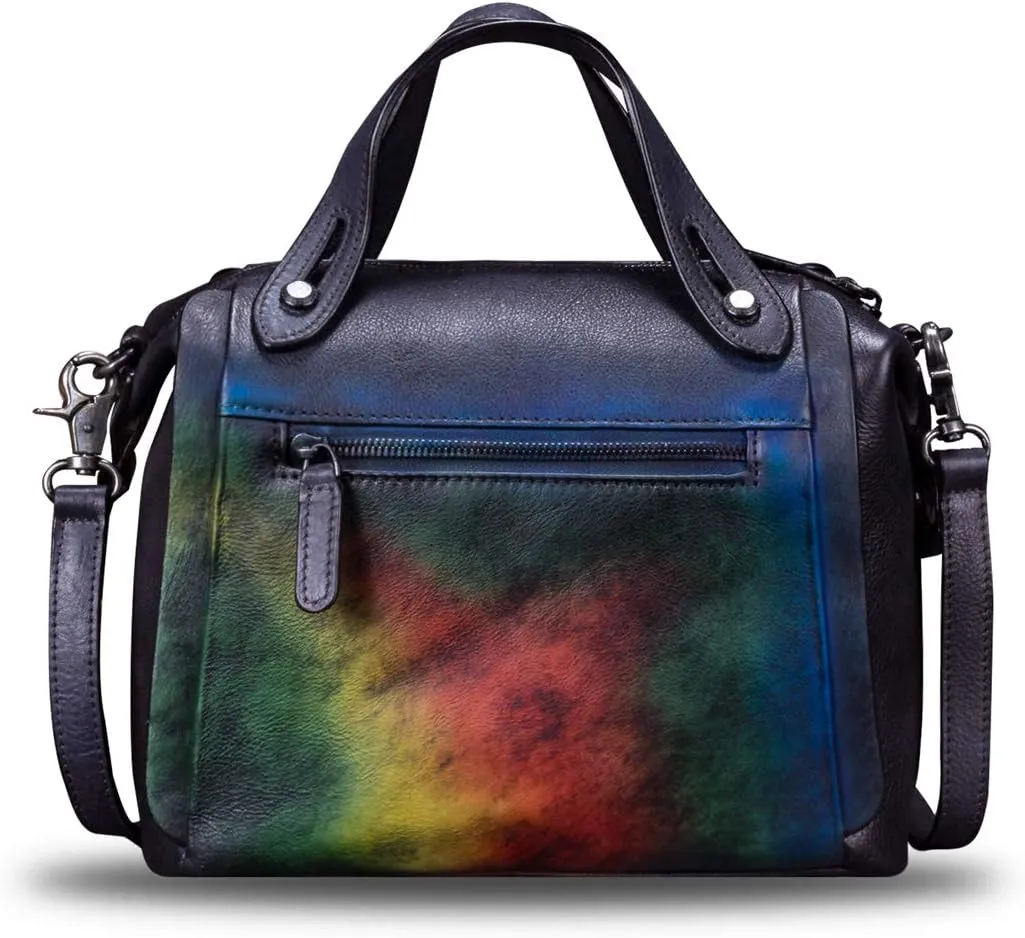 Genuine Leather Purses and Handbags for Women Vintage Handmade Fashion Leather Shoulder Bag Crossbody Satchel with Strap