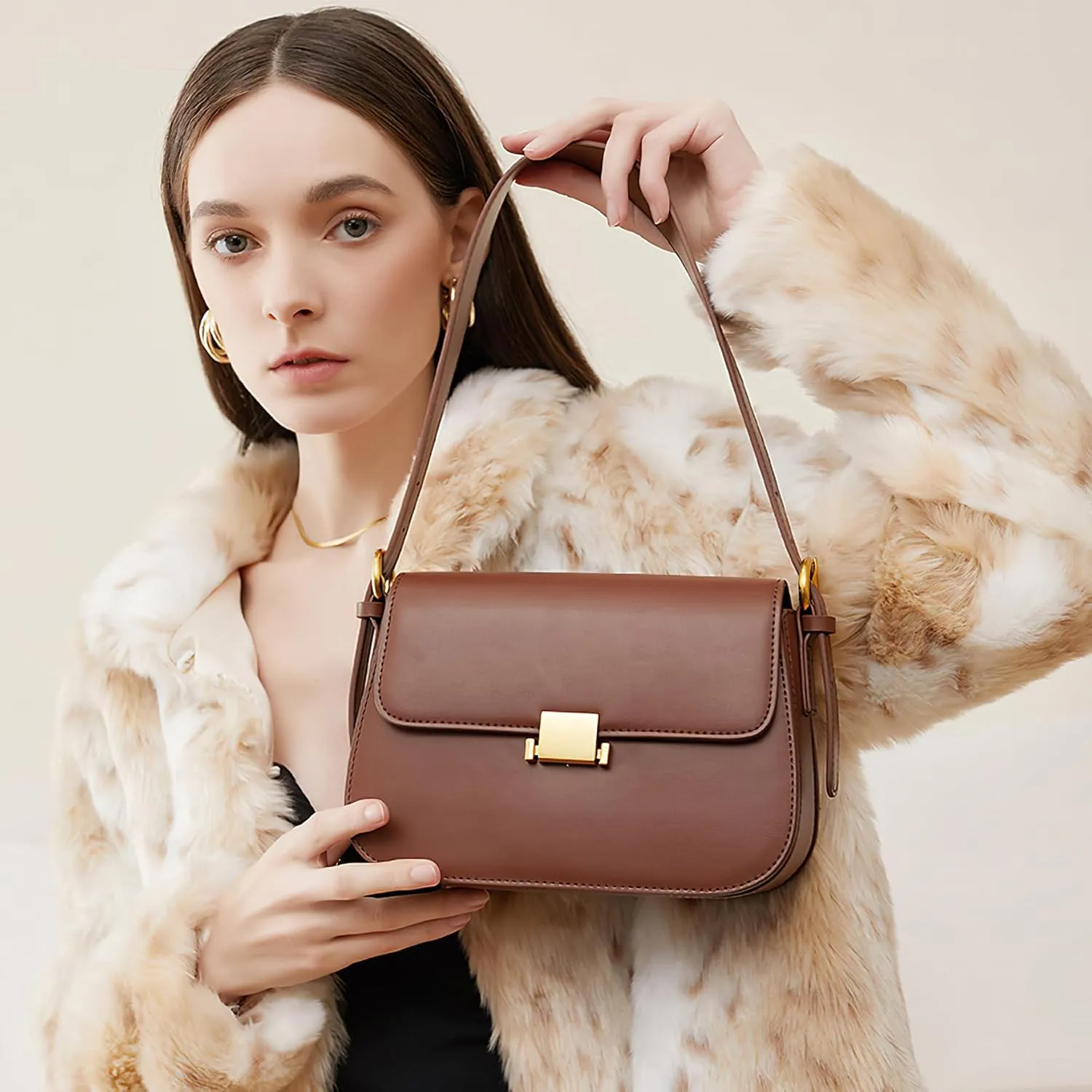 Genuine Leather Shoulder Bag for Women Crossbody Bags Women's Small Handbags Leather Purses