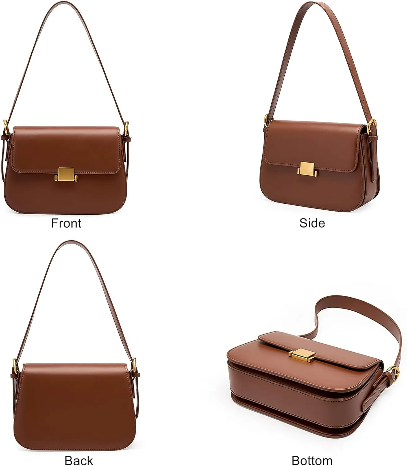 Genuine Leather Shoulder Bag for Women Crossbody Bags Women's Small Handbags Leather Purses