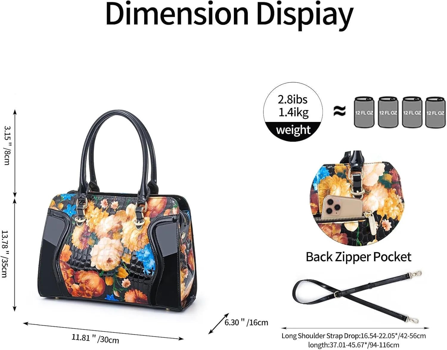 Genuine Leather Tote Bag for Women, Large Womens Crossbody Bag, Black Handbag Leather Purses for Women