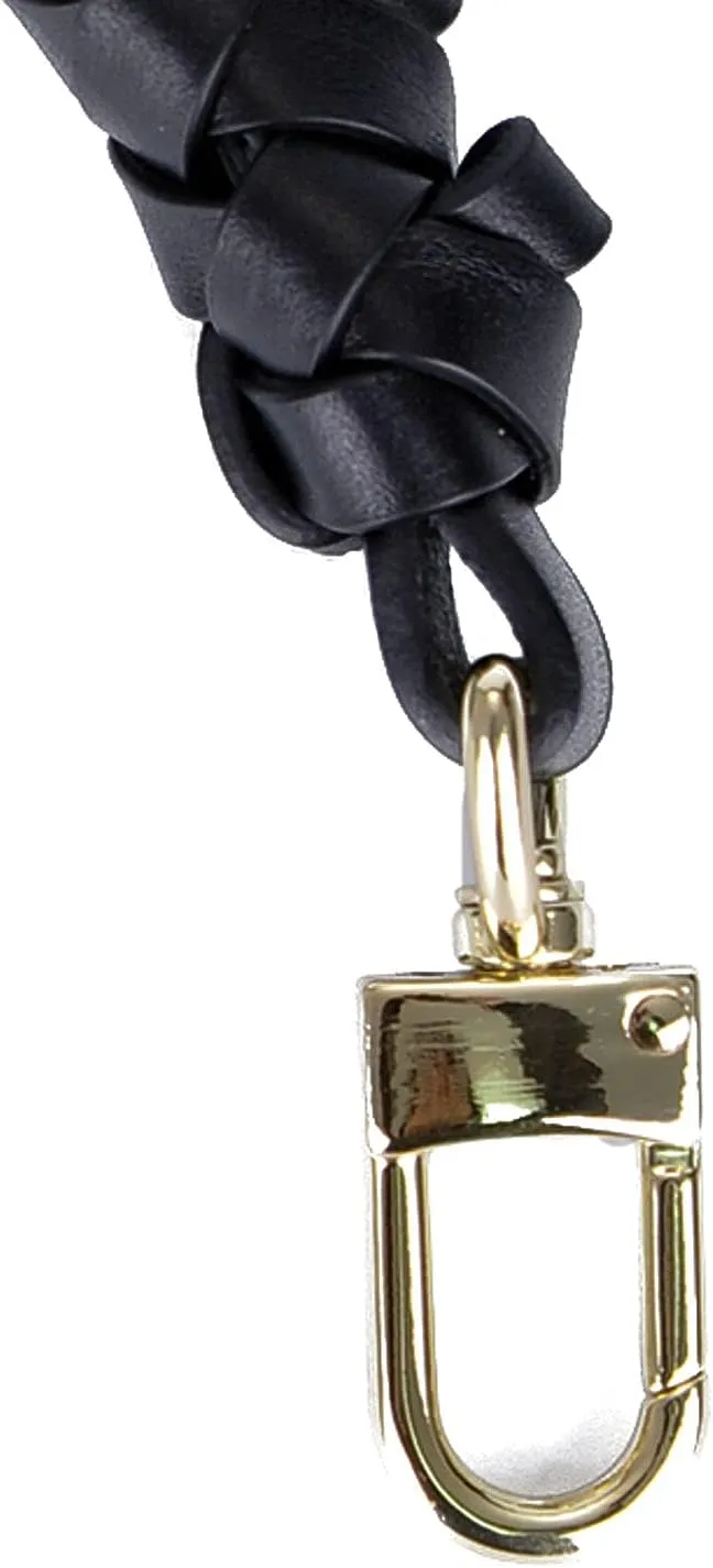 Genuine Vachetta Leather Braided Handle Compatible for Beaubourg Hobo Top Handle Neonoe Strap (16" L, Black)