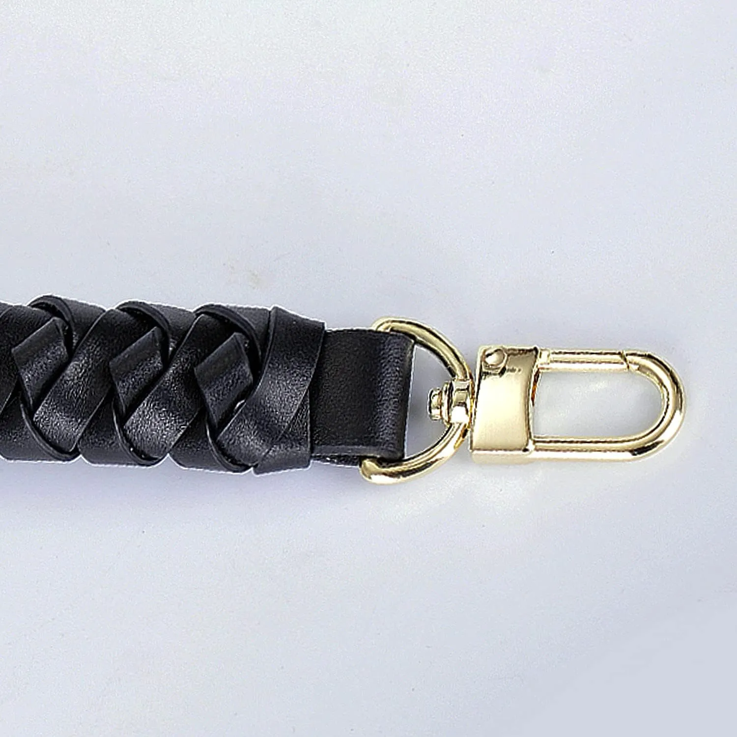 Genuine Vachetta Leather Braided Handle Compatible for Beaubourg Hobo Top Handle Neonoe Strap (16" L, Black)