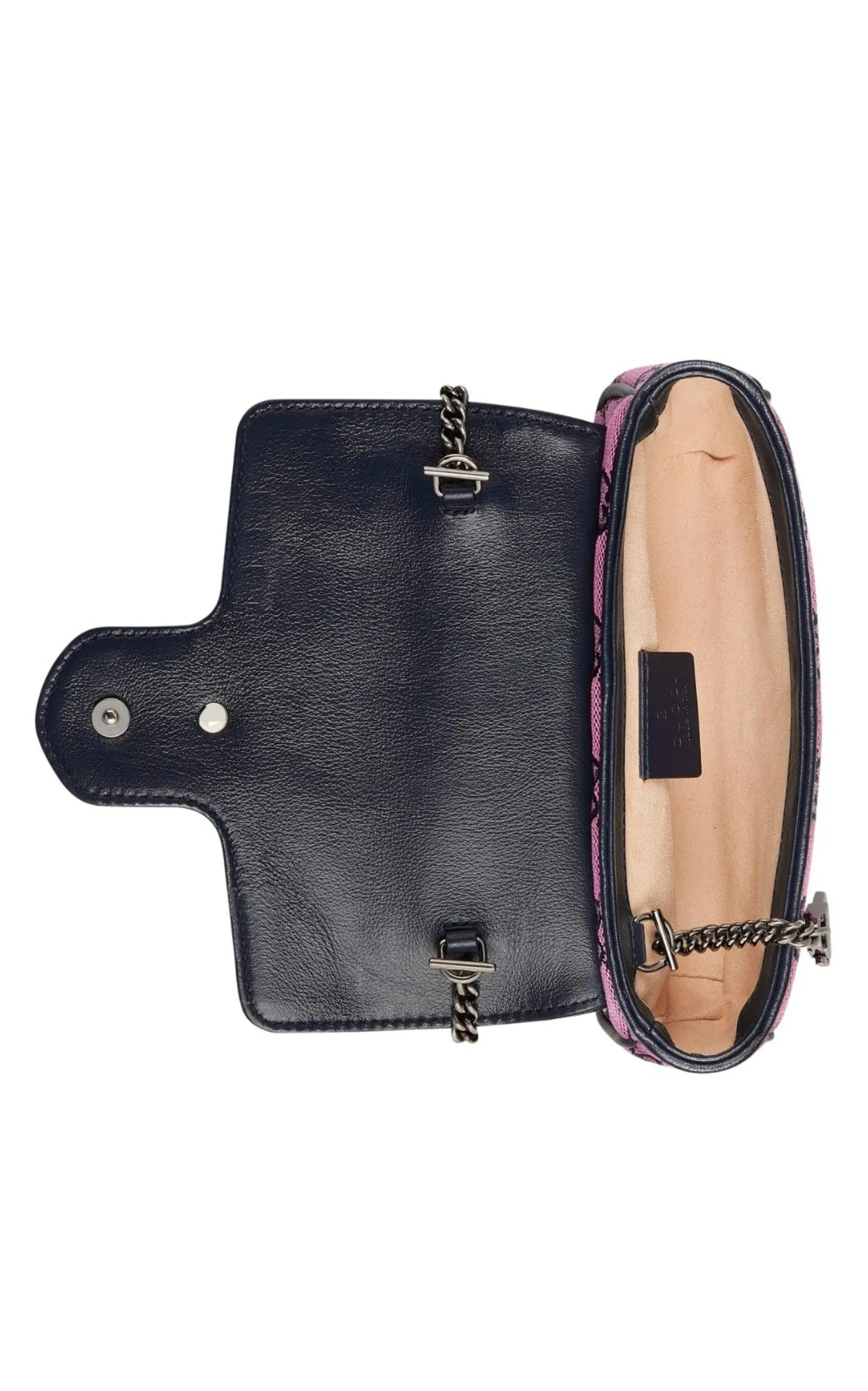 GG Marmont Pink Embroidery Super Mini Bag