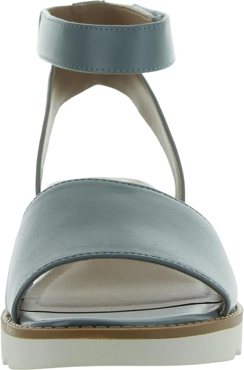 Giani Bernini Womens Constancia Faux Leather Peep-Toe Wedge Sandals