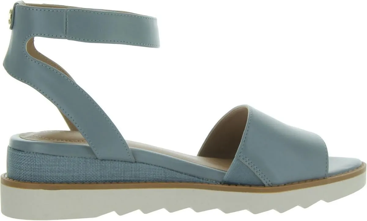 Giani Bernini Womens Constancia Faux Leather Peep-Toe Wedge Sandals