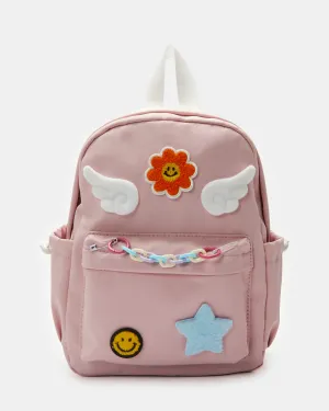 Girls Pink Embellished Backpack