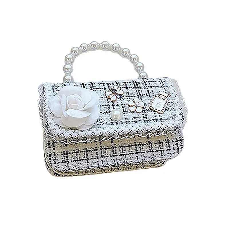 Girls Small Square Princess Handbag Chain Shoulder Bag Kids Messenger Bag