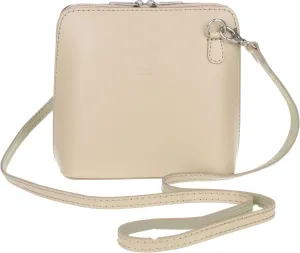 Girly Handbags Womens Leather Snake Skin Rigid Cross Body Shoulder Bag Light Taupe