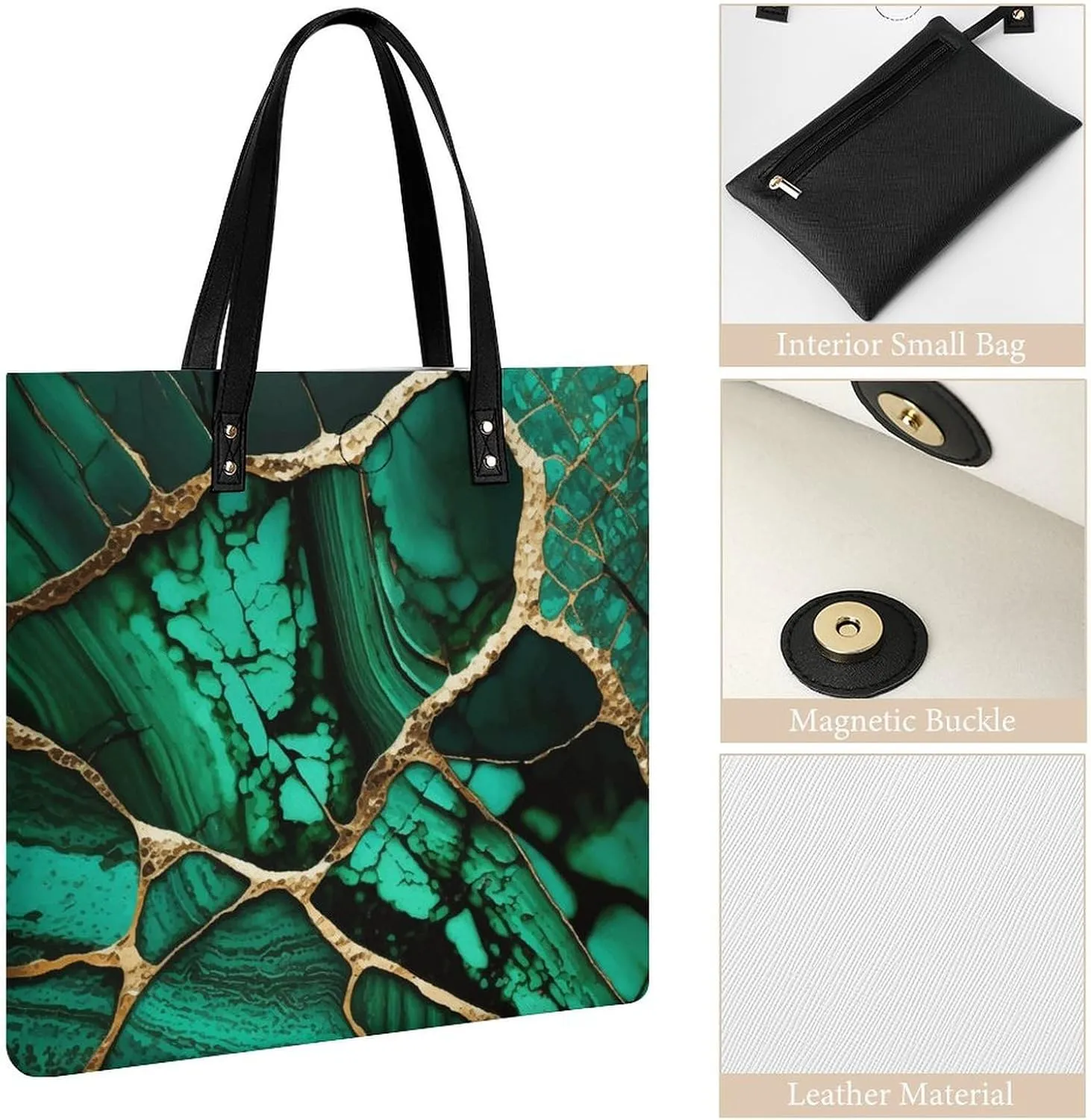 Gothic Magic Witch Witchy Leather Handbag with Large Space, Fashionable Handbag