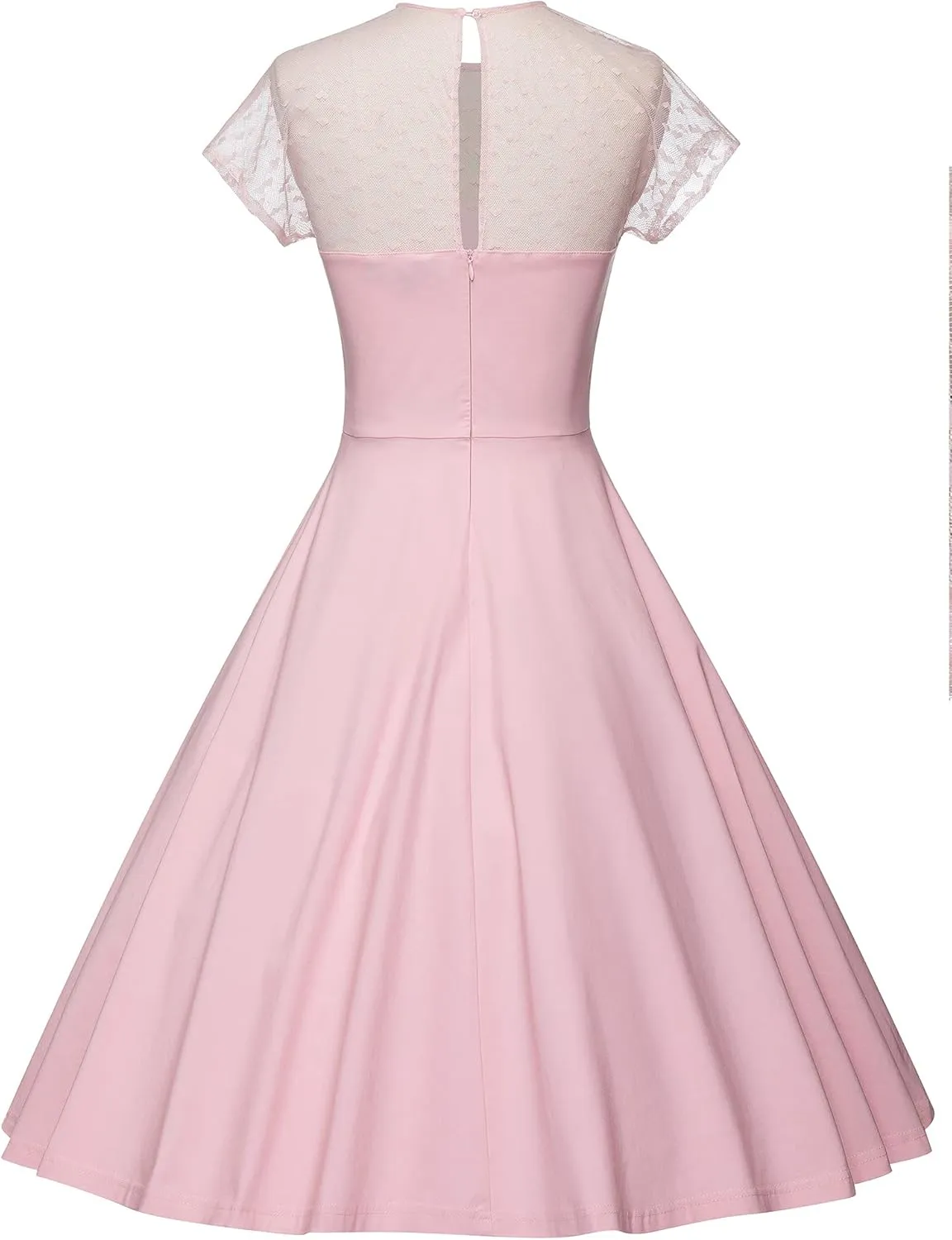 GownTown 1950 Women Dress Midi Shirt Dress Cocktail Dress with Belt