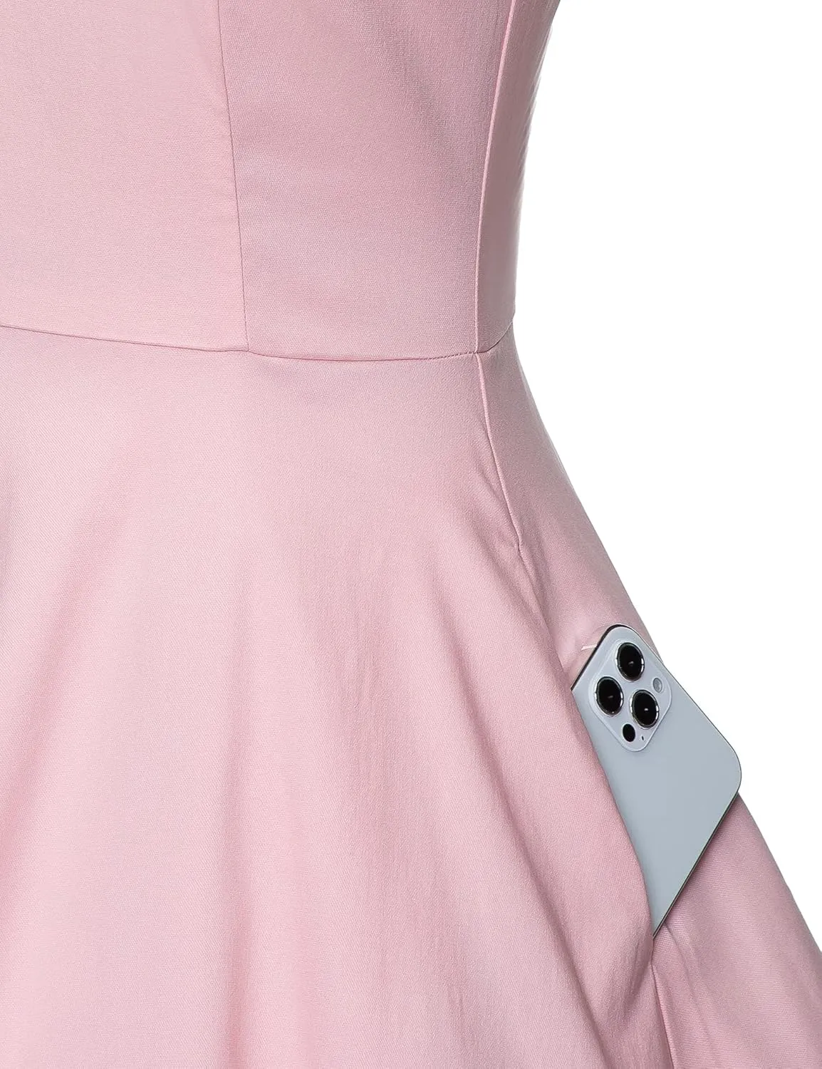 GownTown 1950 Women Dress Midi Shirt Dress Cocktail Dress with Belt