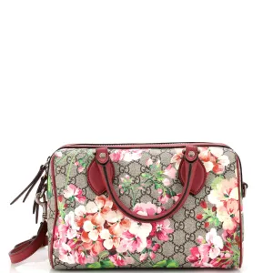 GUCCI Convertible Boston Bag Blooms Print GG Coated Canvas Small
