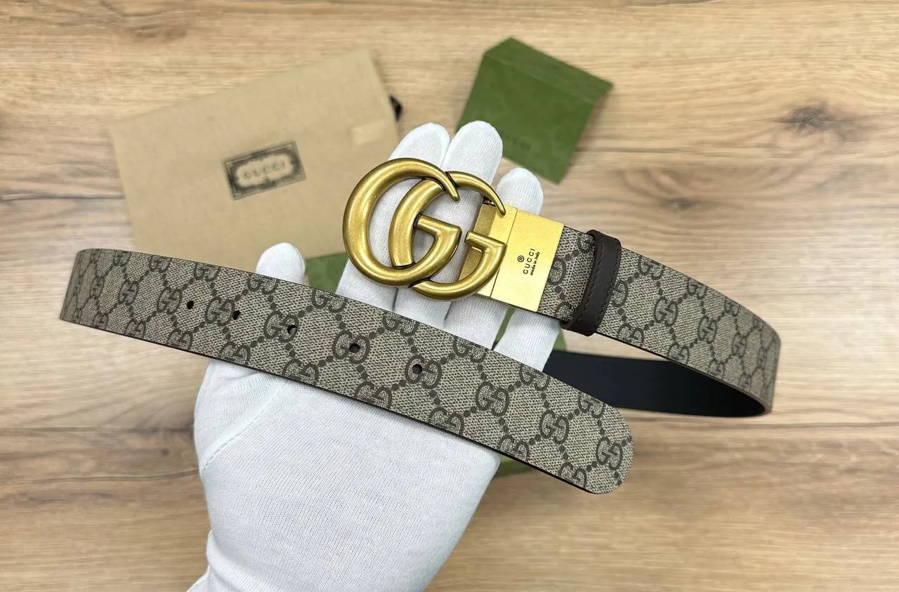 Gucci GG Marmont reversible belt gold