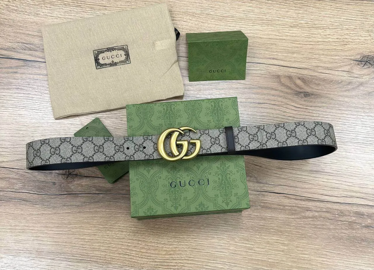 Gucci GG Marmont reversible belt gold