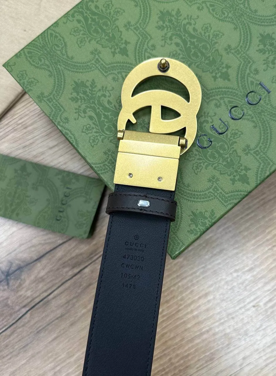 Gucci GG Marmont reversible belt gold