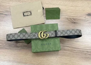 Gucci GG Marmont reversible belt gold