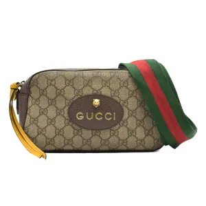 Gucci  GG Supreme Monogram Web Neo Vintage Shoulder Bag Beige New Acero Crop