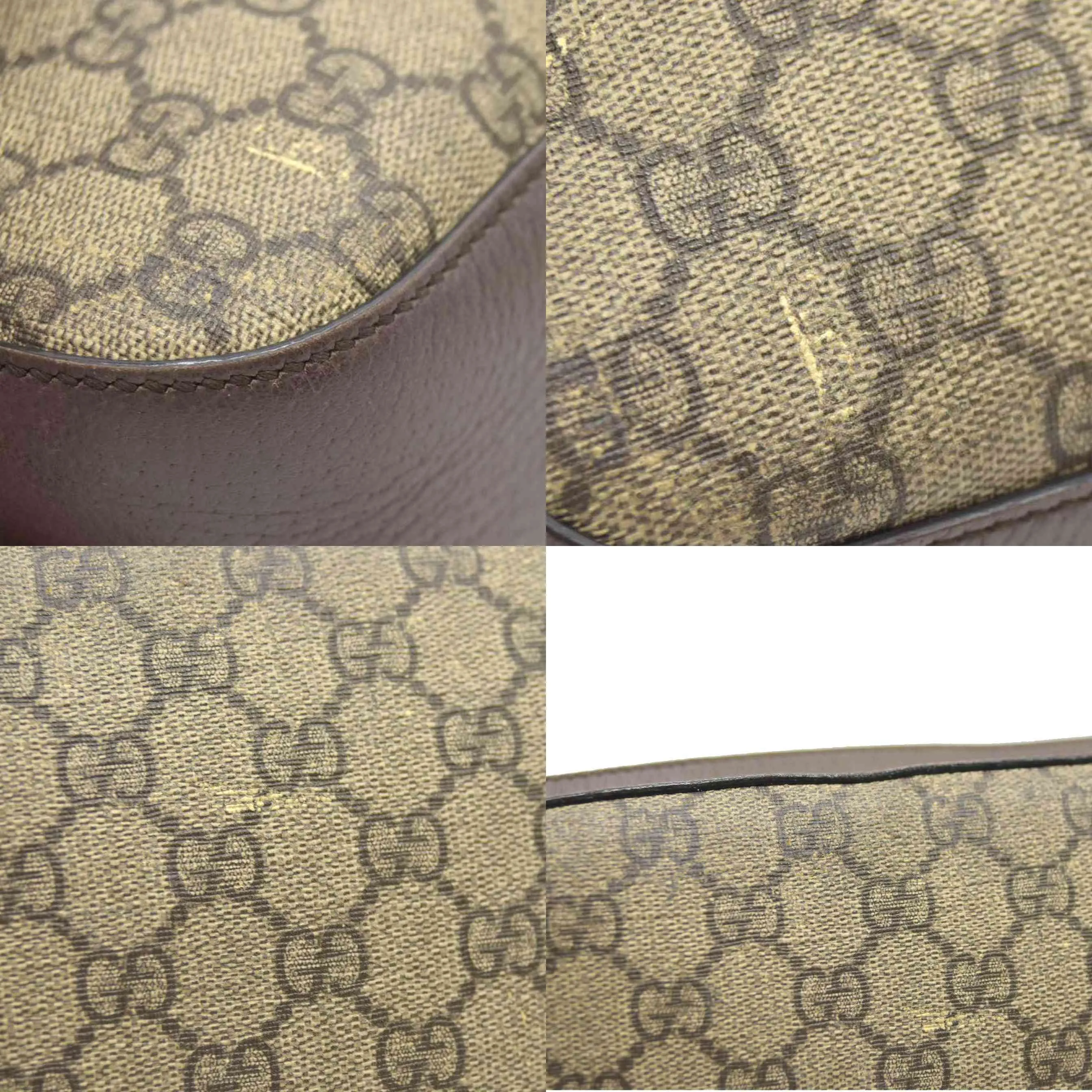 Gucci  GG Supreme Monogram Web Neo Vintage Shoulder Bag Beige New Acero Crop