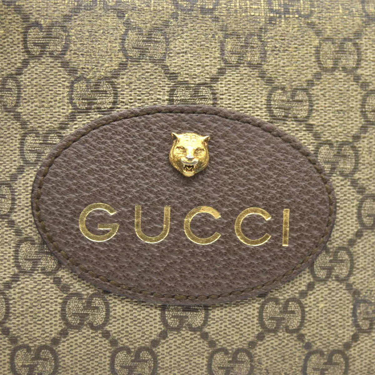 Gucci  GG Supreme Monogram Web Neo Vintage Shoulder Bag Beige New Acero Crop