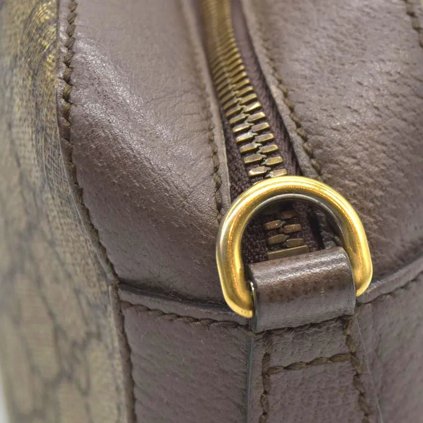 Gucci  GG Supreme Monogram Web Neo Vintage Shoulder Bag Beige New Acero Crop