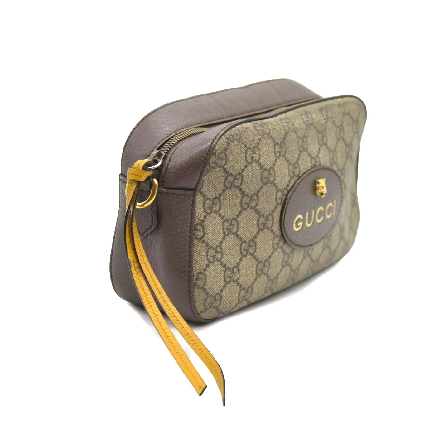 Gucci  GG Supreme Monogram Web Neo Vintage Shoulder Bag Beige New Acero Crop