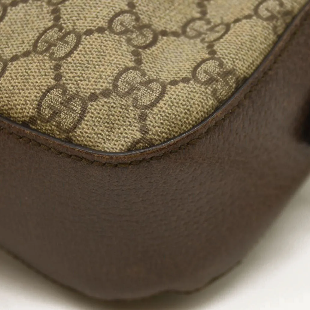 Gucci  GG Supreme Monogram Web Neo Vintage Shoulder Bag Beige New Acero Crop