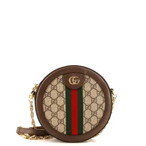 GUCCI Ophidia Round Shoulder Bag GG Coated Canvas Mini