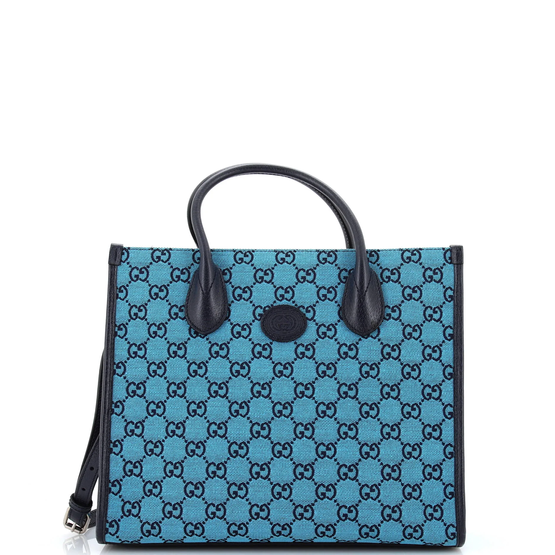 GUCCI Structured Top Handle Open Tote GG Canvas Small