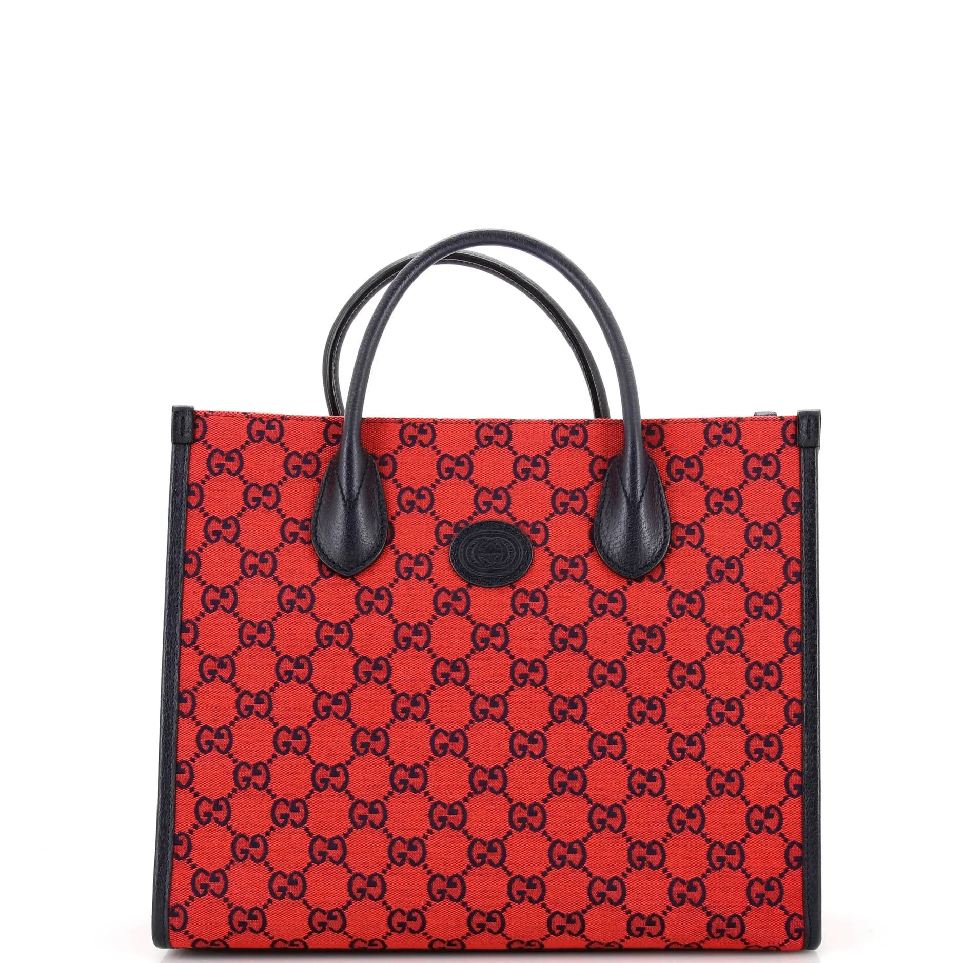 GUCCI Structured Top Handle Open Tote GG Canvas Small