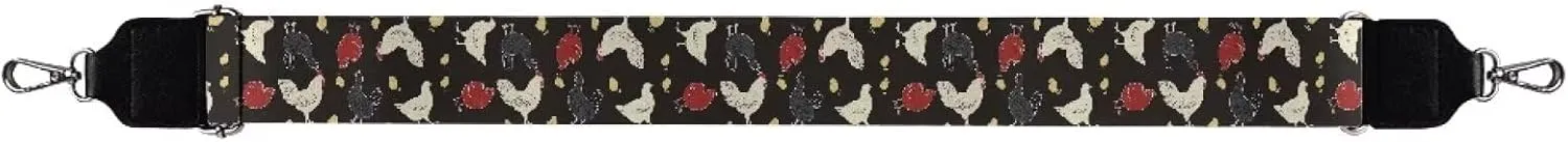 Halloween Handbag Strap Canvas Purse Strap Colorful Bat Black Shoulder Strap Multicolor Bats Replacement Strap
