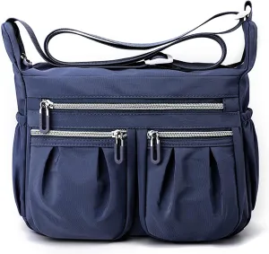 Handbags for Womens Nylon Zipper Tote Bag Capacity Satchel Bags Crossbody Casual Travel Roomy Messenger Bags