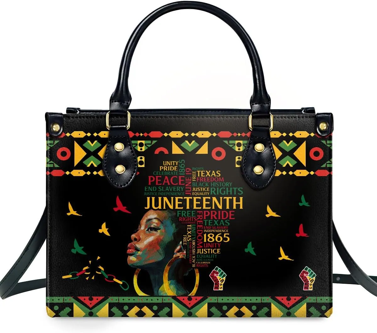 Happy Juneteenth Day Party Gifts - Personalized Leather Bag - Juneteenth Gifts for Adults - Black Independence
