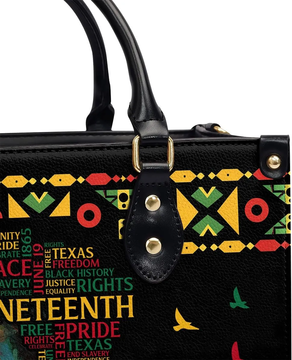 Happy Juneteenth Day Party Gifts - Personalized Leather Bag - Juneteenth Gifts for Adults - Black Independence
