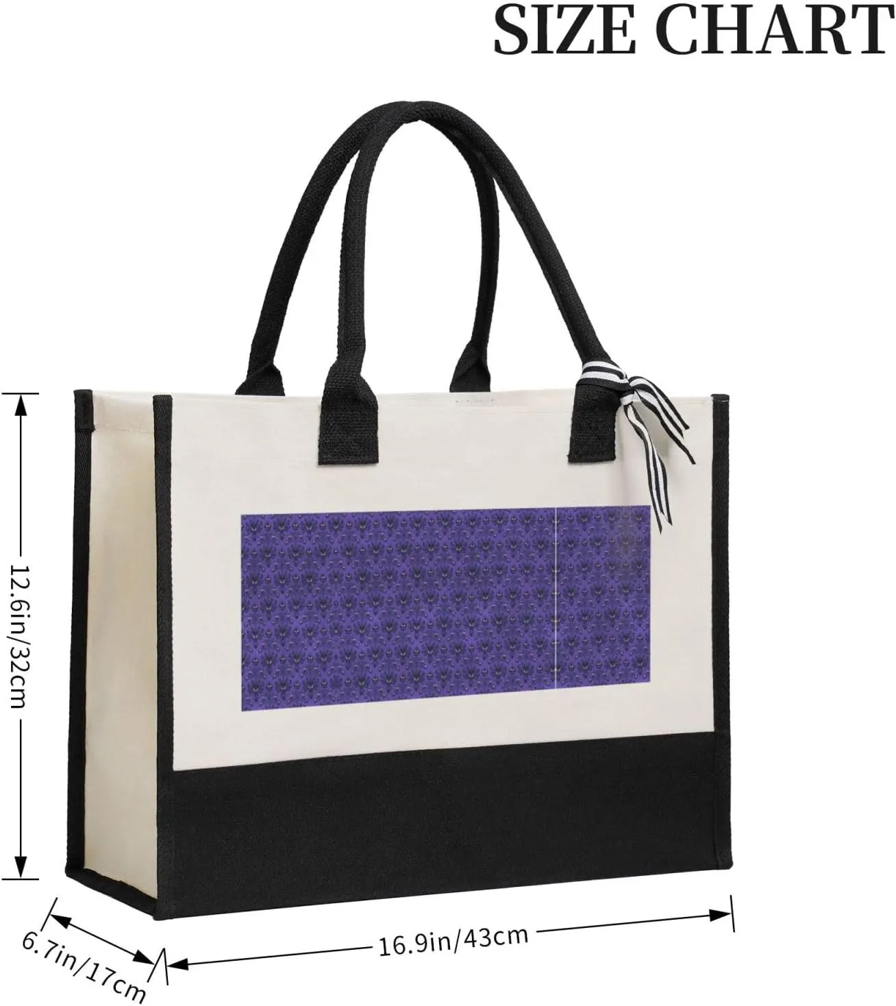 Haunted Mansion Halloween Christmas Canvas Tote Bags Cute Tote Bag Gift Bags Reusable Grocery Bags For Women