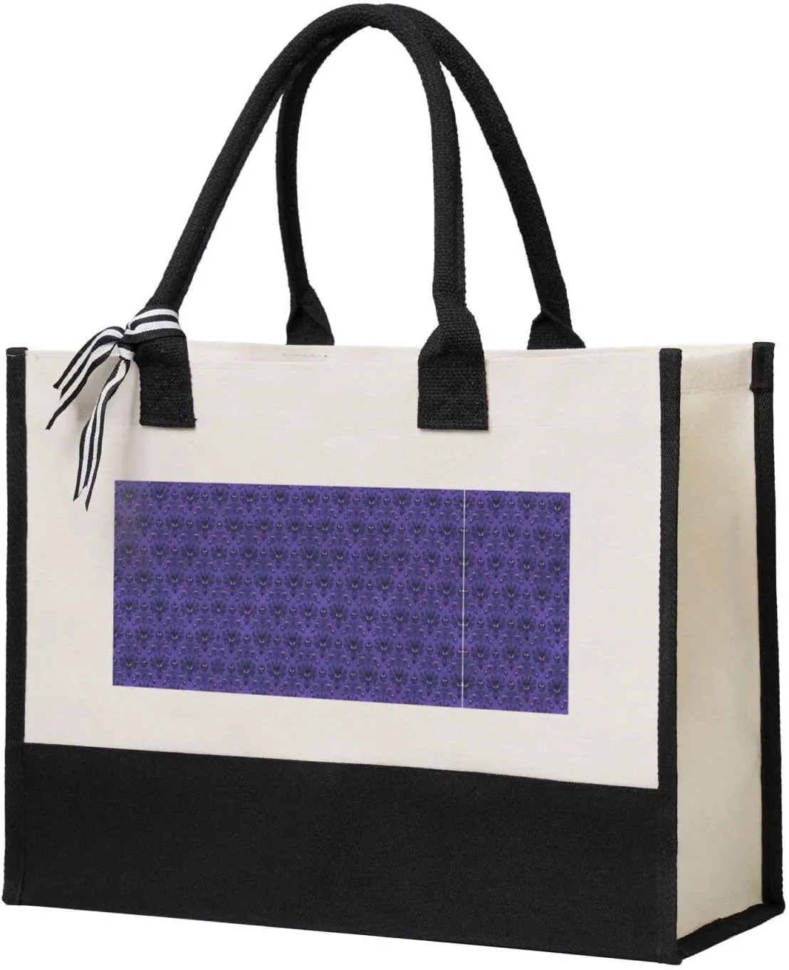 Haunted Mansion Halloween Christmas Canvas Tote Bags Cute Tote Bag Gift Bags Reusable Grocery Bags For Women