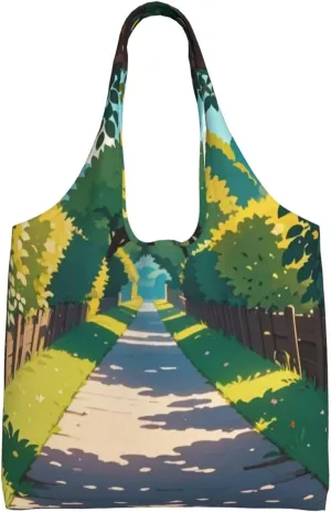 Hidden Pathways Print Canvas Tote Bag for Women, Large Capacity Casual Shoulder Handbags for Work Travel Shopping